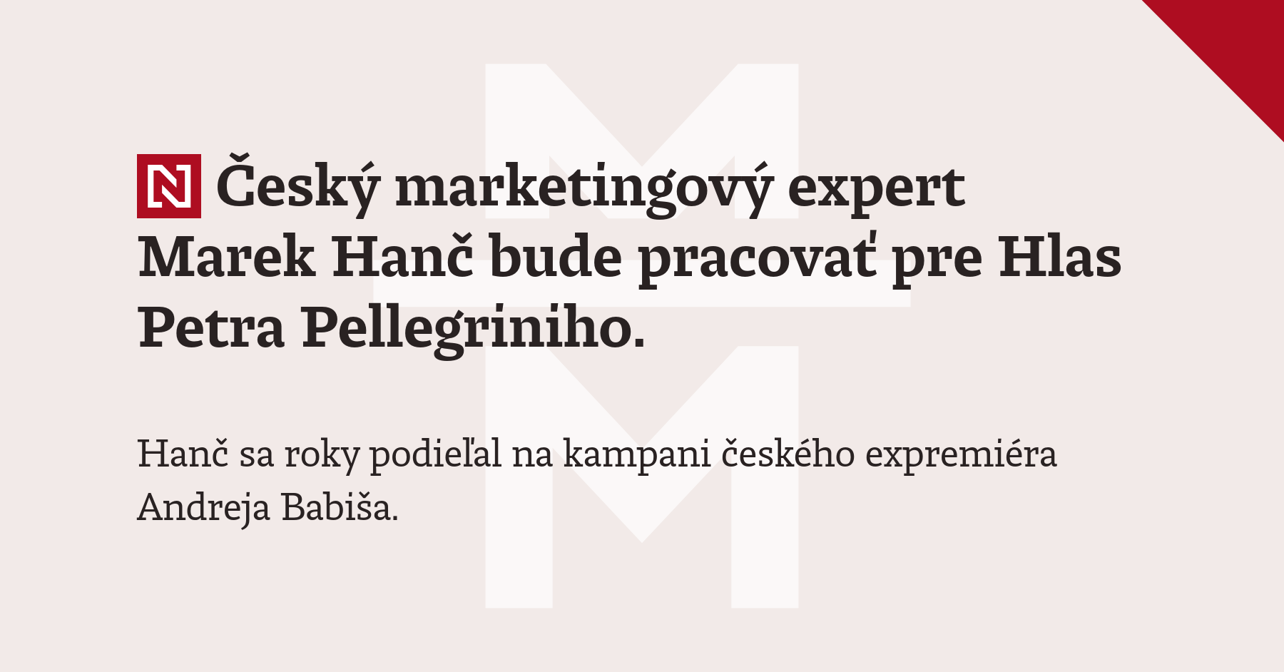 Český marketingový expert Marek Hanč bude pracovať pre Hlas Petra ...