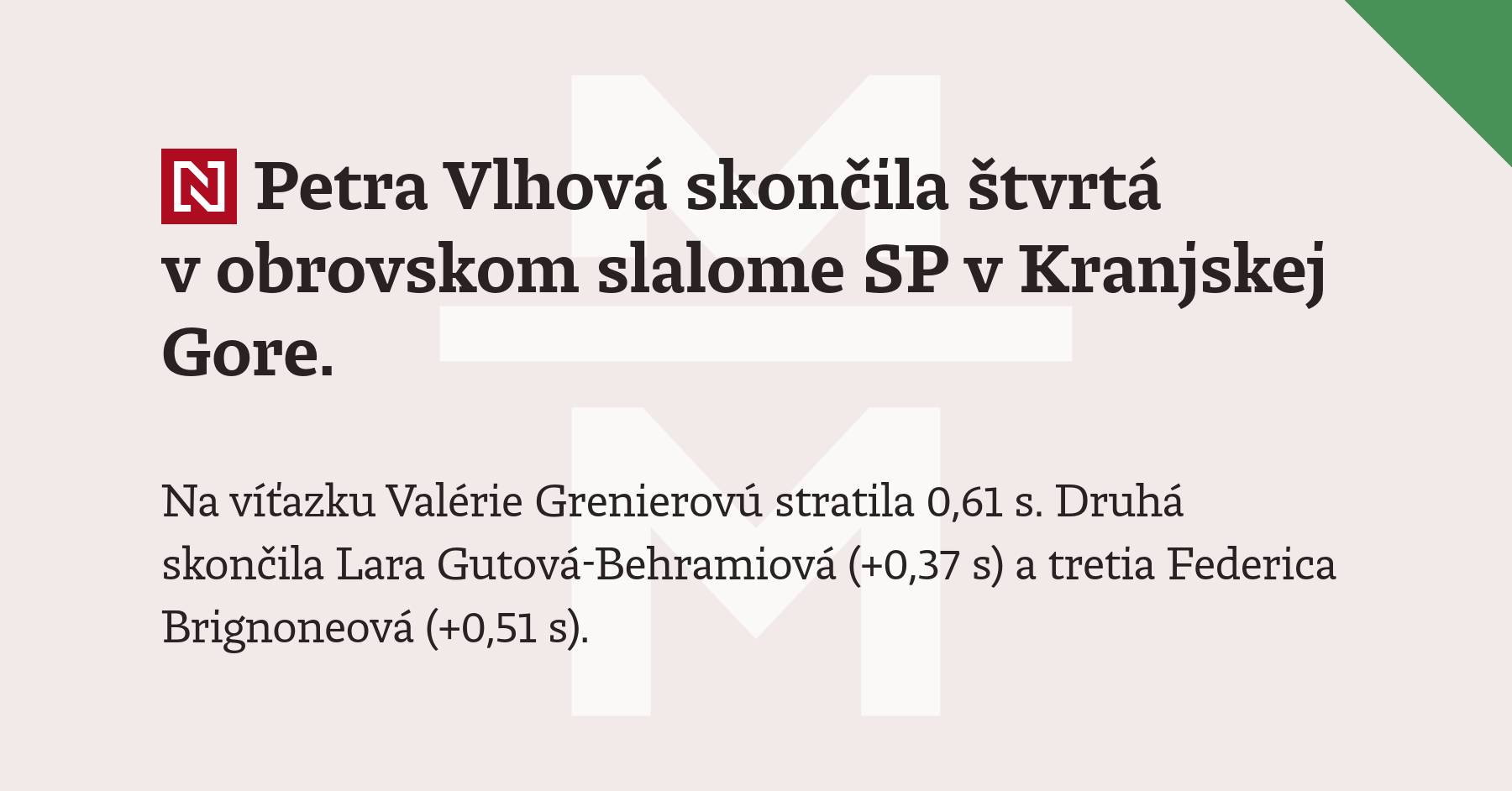 Petra Vlhová skončila štvrtá v obrovskom slalome SP v Kranjskej Gore