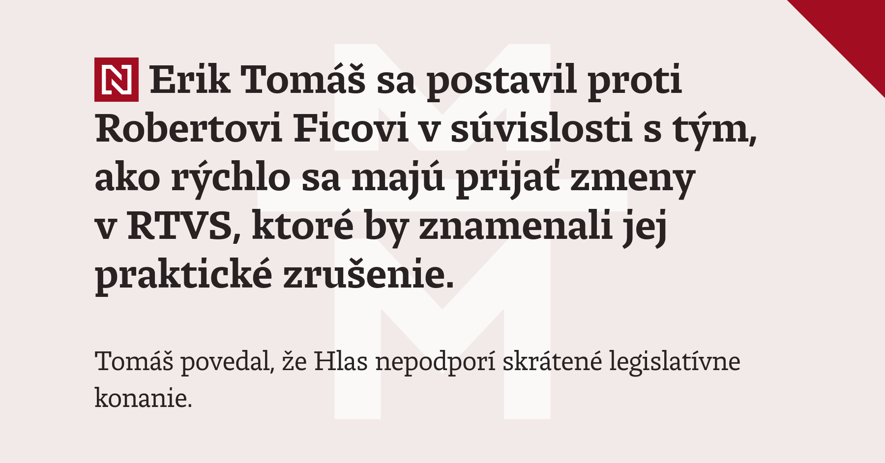Erik Tomáš sa postavil proti Robertovi Ficovi v súvislosti s tým, ako ...