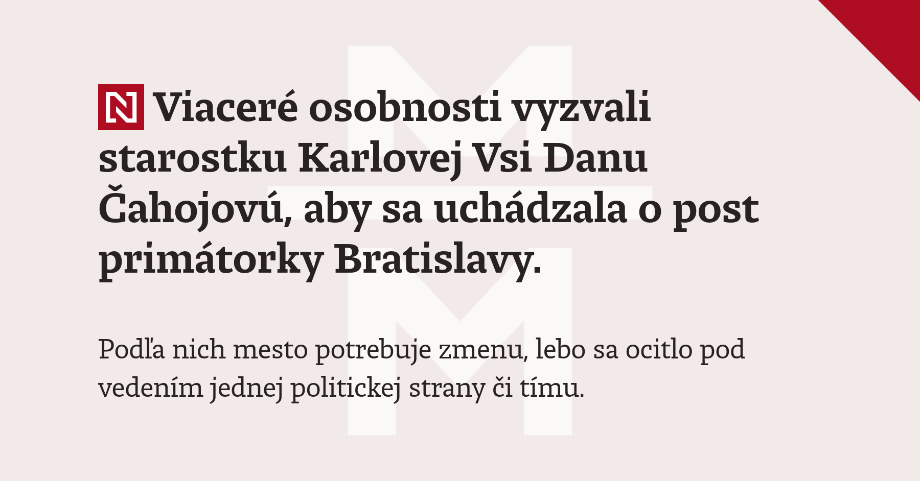 Dan Čahojová: Bratislava Mayor Candidate - Calls from Key Figures - News Directory 3