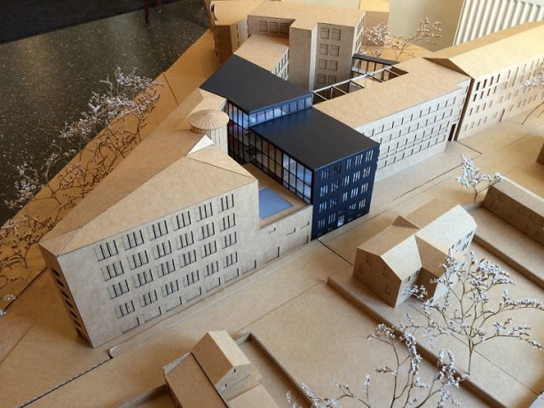 Model novej budovy Estonian Academy of Arts. Áno, bude zateplená