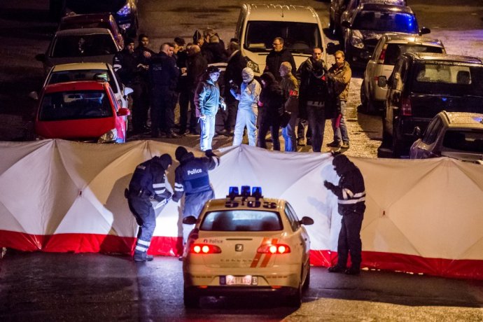 Policajný zásah vo Verviers. Foto - TASR/AP