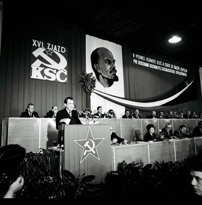 Vasil Biľak reční (rok 1981). Foto - TASR