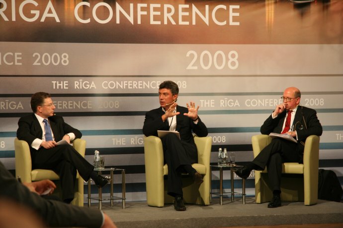 Boris Nemcov na konferencii v Rige v roku 2008. Foto - Pavol Demeš