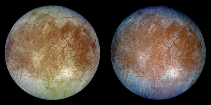 Európa, mesiac Jupitera. FOTO - NASA