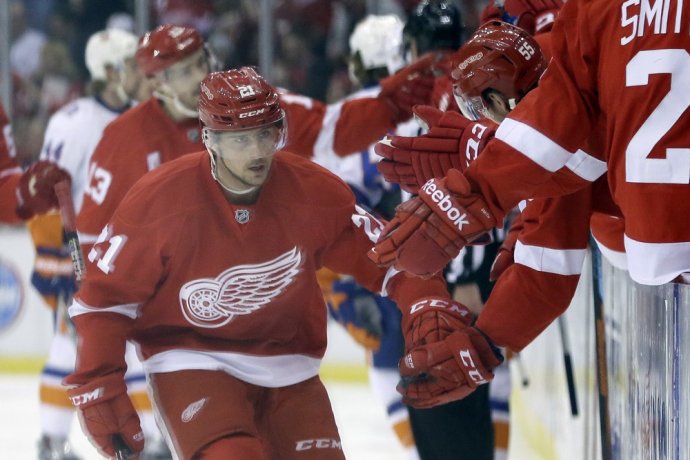 Tomáš Tatar dosiahol 22. gól v sezóne, trafil presne do rohu bránky. Foto - AP