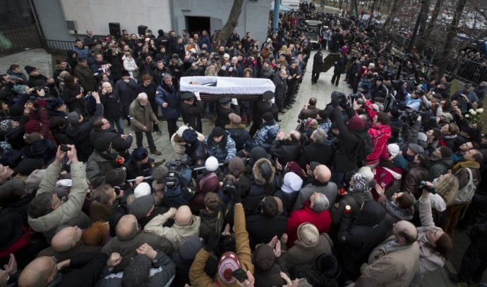 Nemcova pochovali v utorok v Moskve. Rozlúčili sa s ním tisícky ľudí. FOTO - TASR