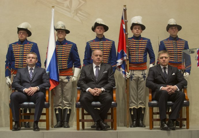 Traja najvyšší ústavní činitelia. Foto – TASR