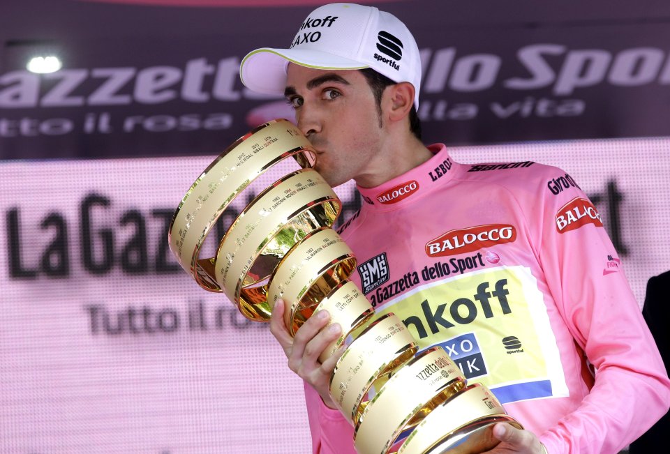 Víťaz Giro d'Italia 2015, Alberto Contador. Foto - AP