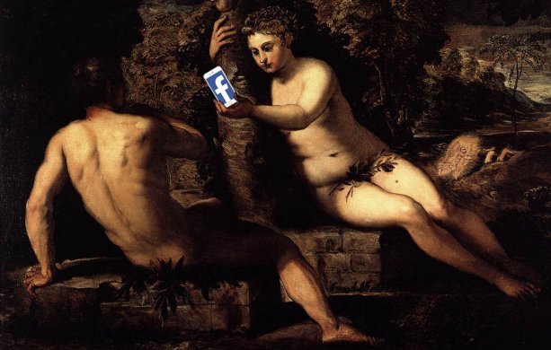 Ilustračné foto: Jacopo Tintoretto - The Temptation of Adam. Insitná koláž: autor