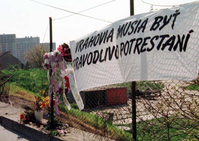 Miesto smrti Róberta Remiáša 7. mája 1996. Foto – TASR