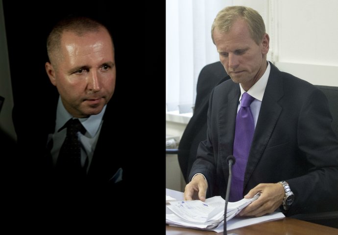 Do väzenia ide bývalý poradca premiérky Ivety Radičovej Martin Novotný (vľavo) a aj bývalý veľvyslanec v Keni Igor Liška. Foto - TASR