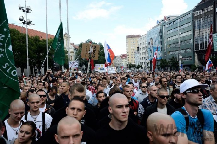 V Bratislave bol protest proti imigrantom v júni.