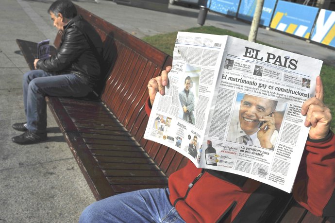 Klasické denníky zažívajú v Španielsku krízu, digitálnym sa darí. FOTO - TASR/AP