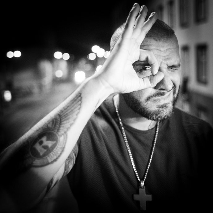 Rapper Patrik Vrbovský (40) vystupuje pod umeleckým menom Rytmus. Vyrastal v Piešťanoch. Od roku 2001 vystupoval so skupinou Kontrafakt, od roku 2006 vydal tri úspešné sólové albumy. Foto N - Vladimír Šimíček