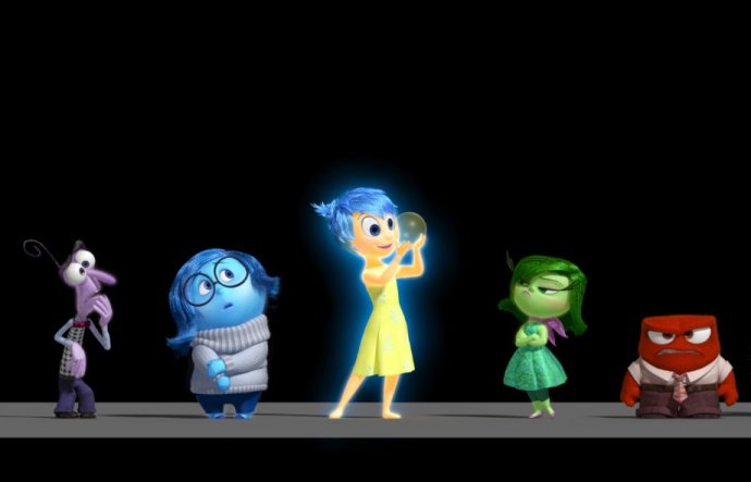 Emócie (zľava doprava): Strach, Smútok, Radosť, Nechuť a Hnev. Zdroj – IMDb