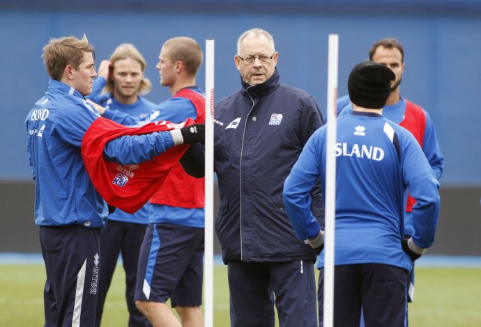 Tréner islandskej futbalovej reprezentácie Lars Lagerbäck. Foto – TASR/AP