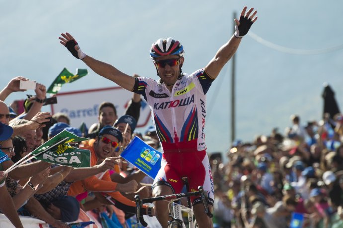 Joaquin Rodriguez sa teší z výhry 15. etapy Vuelty. Foto - AP