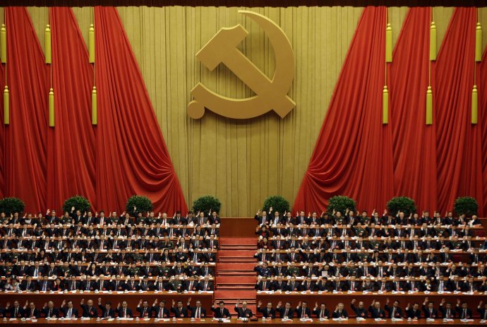 Jeden zo zjazdov Komunistickej strany Číny. Foto - TASR/AP