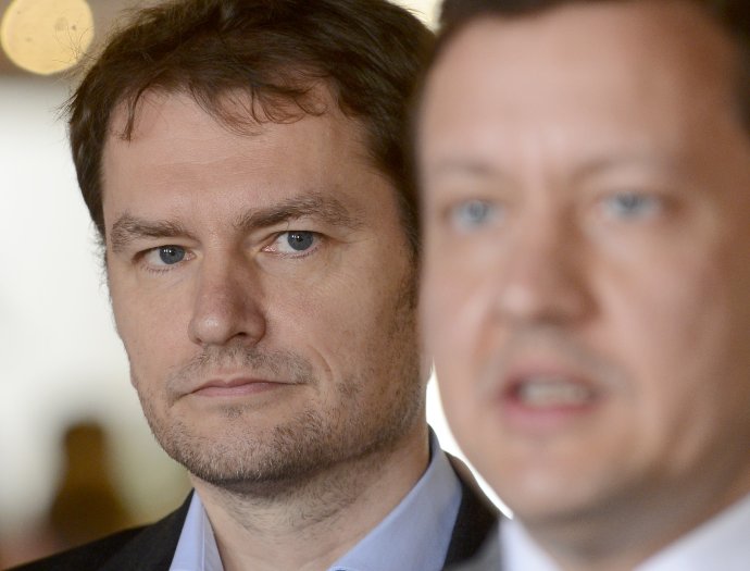 Spojenie Igor Matovič – Daniel Lipšic veľké percentá neprináša. Je to však až na vypadnutie z parlamentu? Foto - TASR