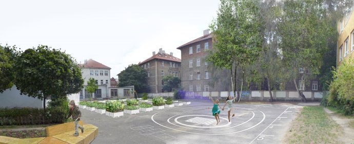 Takto by mohla vyzerať nová mobilná záhrada na školskom dvore. Foto – Vnútroblok/Mobilná záhrada na Karpatskej