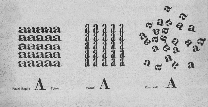 Pavol Repka: Vizuálna poézia, 1965.