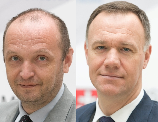 Zľava: Štátny tajomník Mario Mikloši a minister zdravotníctva Viliam Čislák. Zdroj: Ministerstvo zdravotníctva