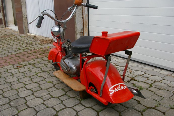 Motocykel Súľov, rok výroby: 1948. Foto 2015 - Jozef Janiš