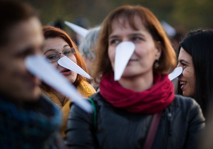 Učitelia protestujú od jesene. Foto N – Tomáš Benedikovič