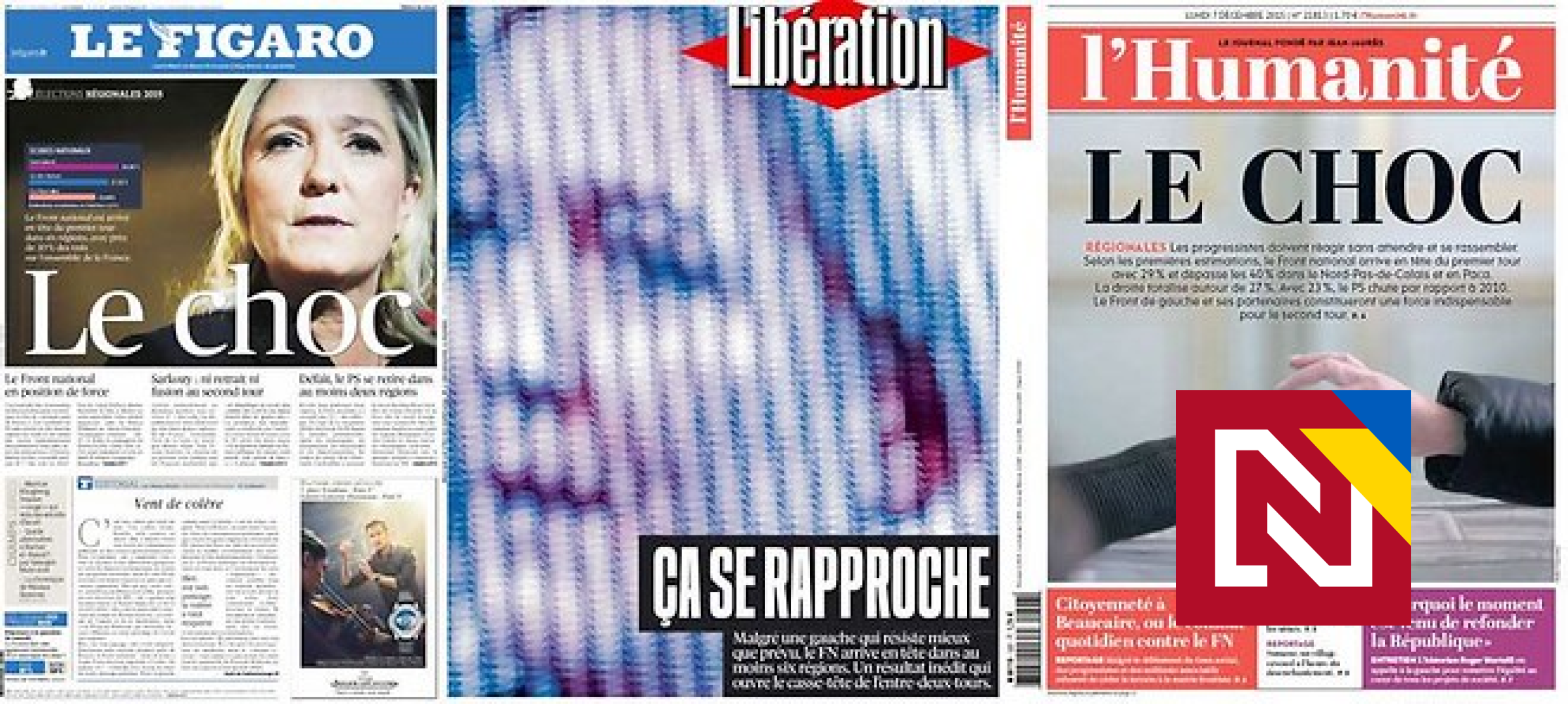 Choc, colère, Front National aux portes, les journaux français parlent de la victoire de Le Pen