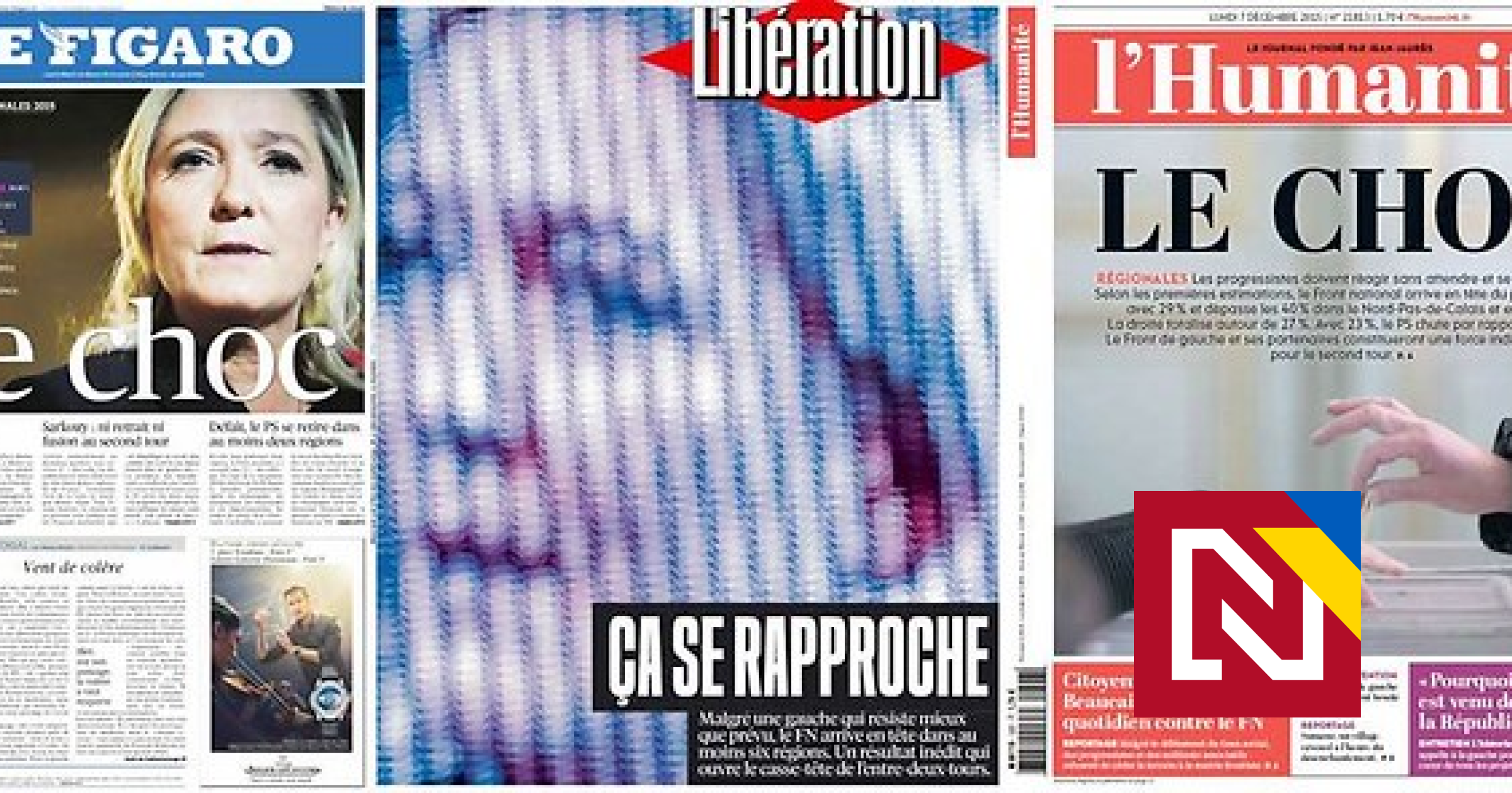 Choc, colère, Front National aux portes, les journaux français parlent de la victoire de Le Pen