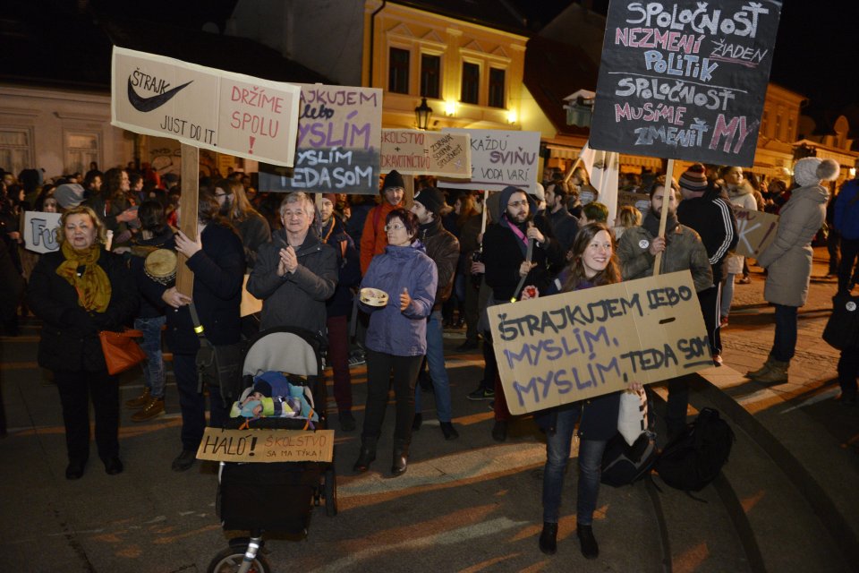 Protestné zhromaždenie v Košiciach. Foto - tasr