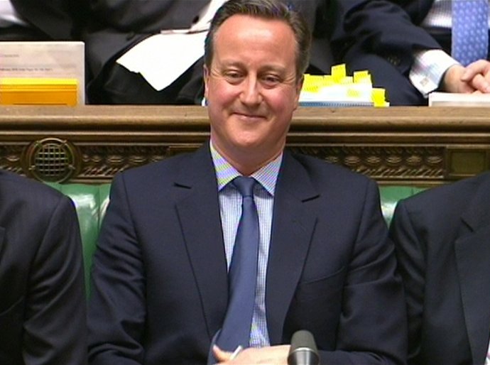 Britský premiér David Cameron v stredu presviedčal poslancov v parlamente. Foto - tasr/ap