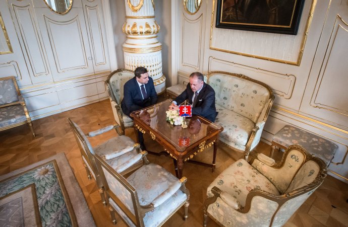 Predseda parlamentu Andrej Danko a prezident Andrej Kiska. Foto N – Tomáš Benedikovič