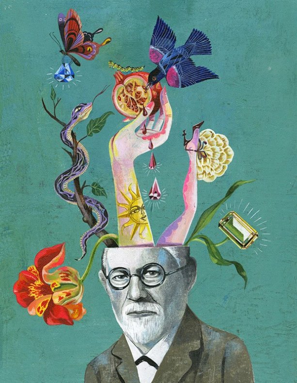 Sigmund Freud (c) Olaf Hajek (www.olafhajek.com)
