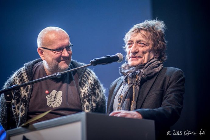 V roku 2015 s dnes už nebohým Jurajom Kušnierikom. Foto - Katarína Acél