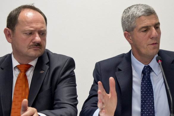 Zsolt Simon ešte ako podpredseda Mosta-Híd s Bélom Bugárom v roku 2016. Foto - TASR