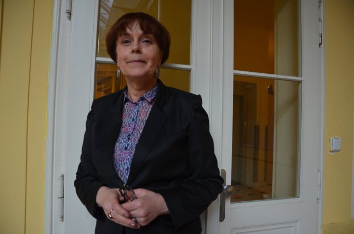 Ako spisovatelia prežívame veľmi zaujímavé časy, materiálu je veľa, hovorí šéfka petrohradského PEN klubu Jelena Čižovová. FOTO N - Mirek Tóda