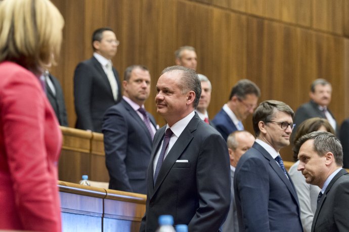 Andrej Kiska na schôdzi Národnej rady. Foto – TASR
