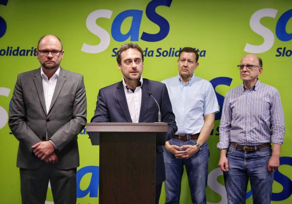 Zľava Richard Sulík, Jozef Rajtár, Daniel Lipšic a Alojz Baránik. Foto N – Tomáš Benedikovič