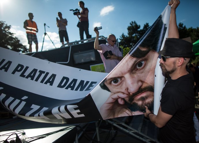 Demonštrácia proti ministrovi vnútra Robertovi Kaliňákovi. Foto N - Tomáš Benedikovič