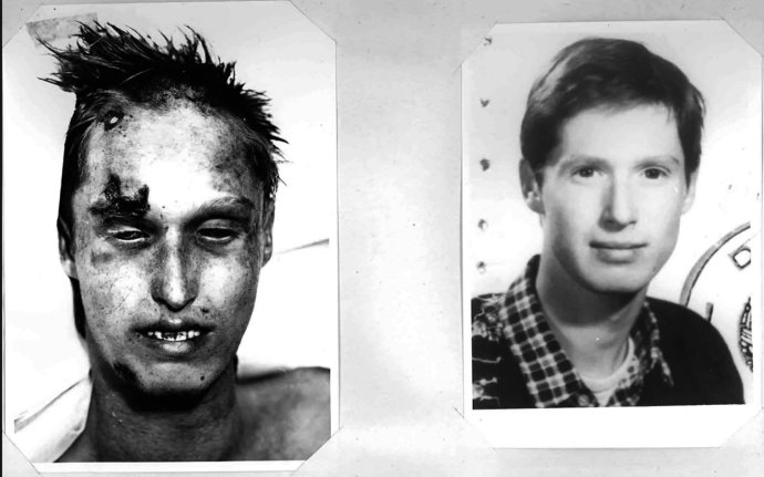 Posmrtná fotografia Hartmuta Tautza a záber z jeho osobných dokumentov. Foto – Platforma európskej pamäti a svedomia