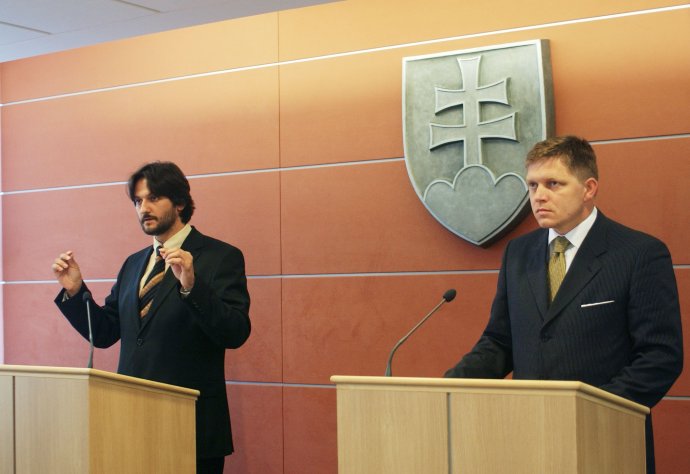 Slávna tlačovka premiéra a ministra vnútra o Hedvige Malinovej bola v septembri 2006. Foto - TASR