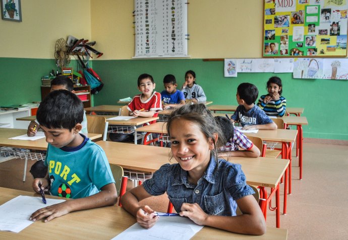 Deti v špeciálnej škole v Hanušovciach nad Topľou. Foto N – Juraj Koník