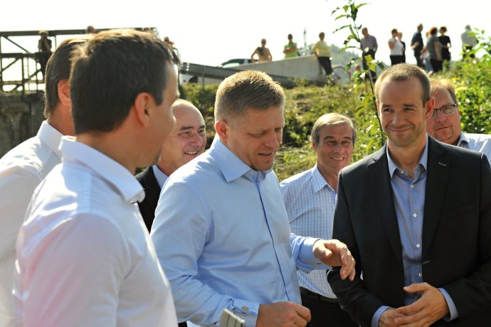 Erik Tomáš, Robert Fico a Viktor Stromček. Foto – TASR