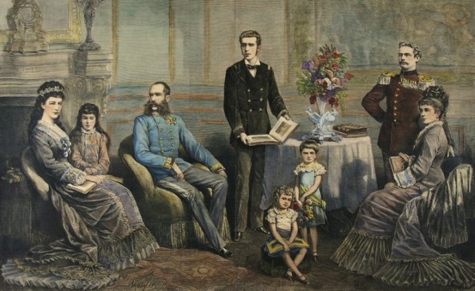 Cisár František Jozef I. a jeho rodina. Foto – wikipedia.org