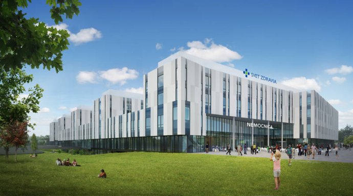Vizualizácia novej nemocnice v Bratislave. Zdroj – Penta