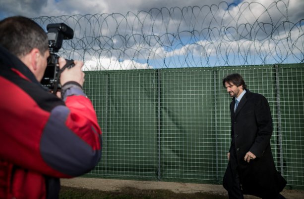 Robert Kaliňák a mobilné steny proti utečencom. Foto N – Tomáš Benedikovič
