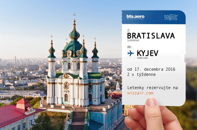 Od polovice decembra sa z Bratislavy lieta dvakrát týždenne do Kyjeva. Grafika – BTS
