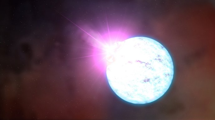 Vizualizácia výbuchu neutrónovej hviezdy. Ilustračné foto – NASA